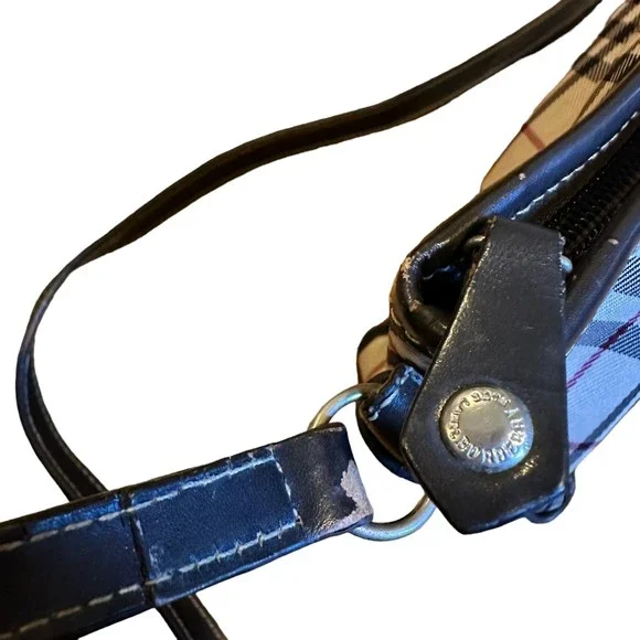 Burberry Vintage Blue Label Nova Check Adjustable Crossbody Purse Bag - Picture 8 of 14